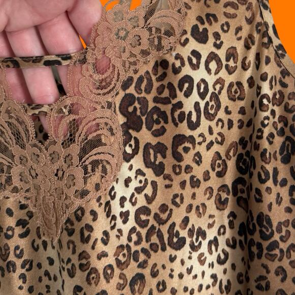 90's 00's vintage satin leopard print y2k slip dress SMALL - Picture 5 of 6